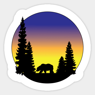 Walking Bear Sticker